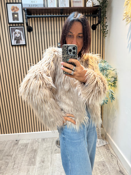 Fur Cropped Jacket