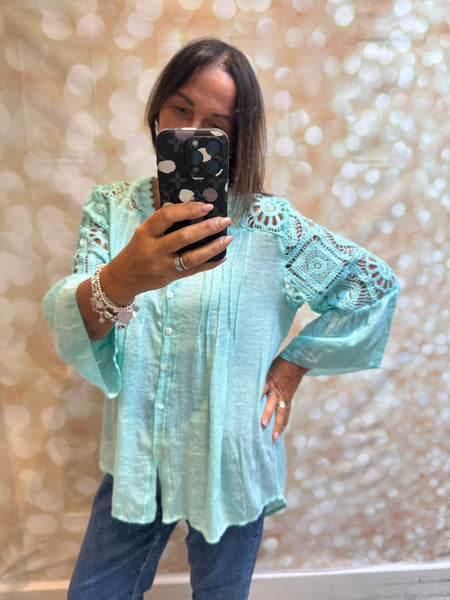 Crochet shoulder/back blouse