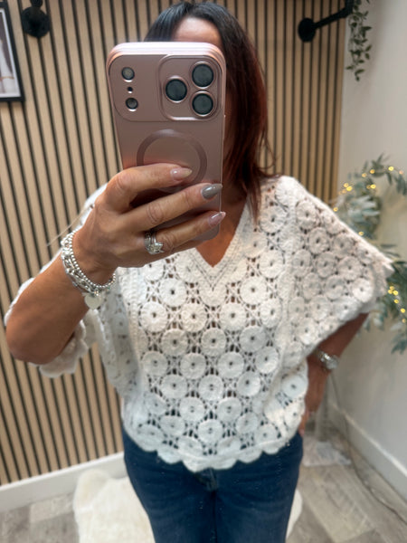 Floral crochet Jumper