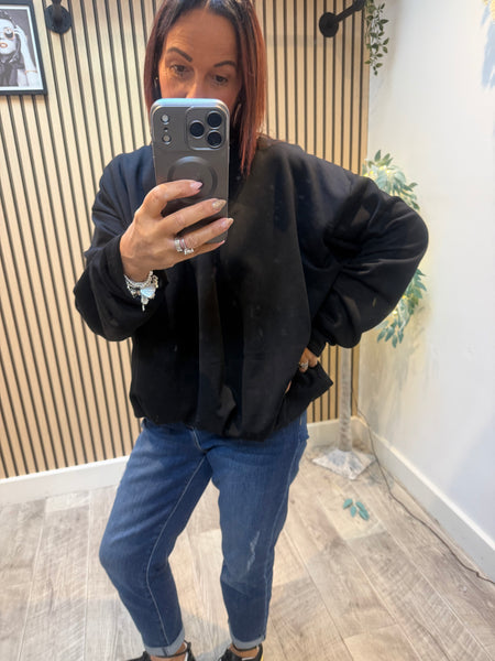 Bubble Hem Sweatshirt