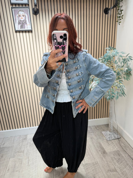 Denim Military Jacket