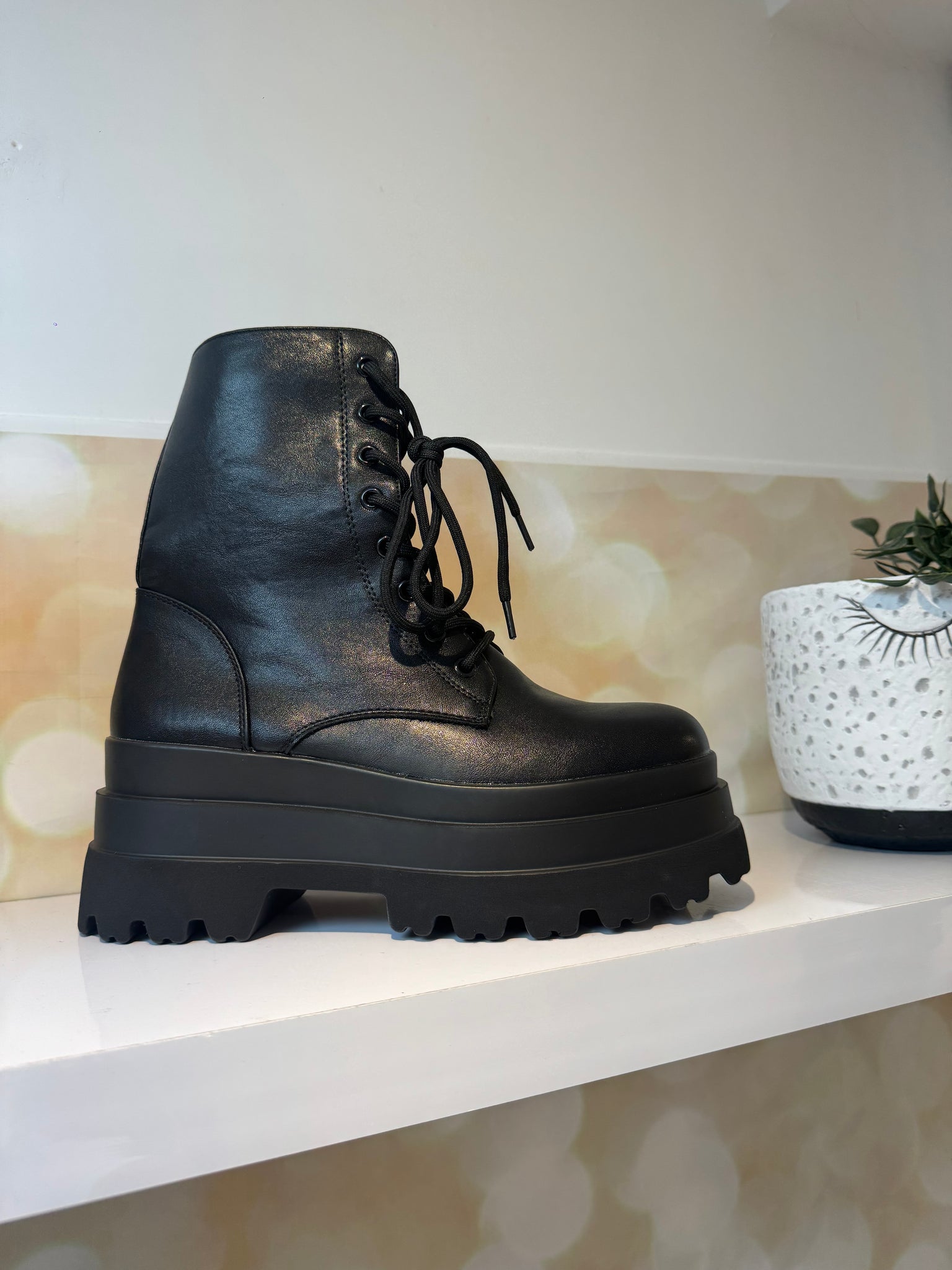 Chunky Sole Lace up  Boot