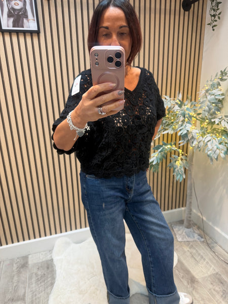 Floral crochet Jumper