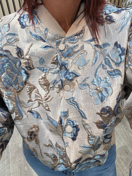 Floral /Foil  Bomber Jacket