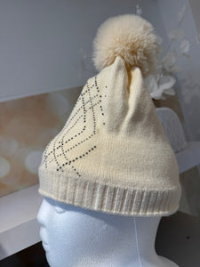 Pom Pom / embellished Bob hat