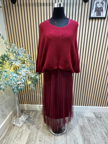 2 Piece Pleated Tulle Dress/Jumper Set