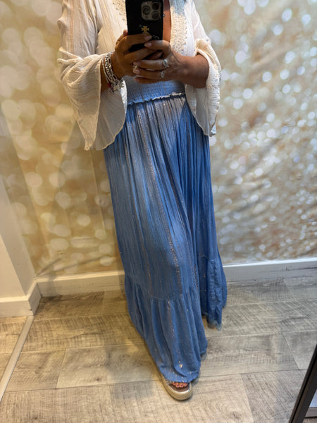 Ombre Cheesecloth Maxi Dress
