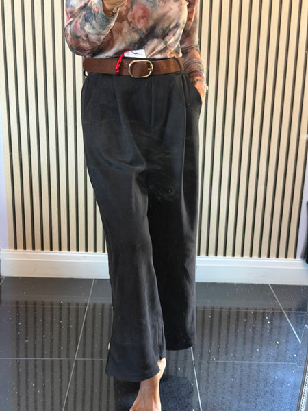 Faux Suede Culotte Trousers