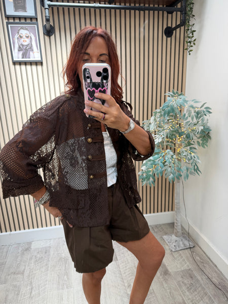 Zeta Otto Lace  Military Jacket