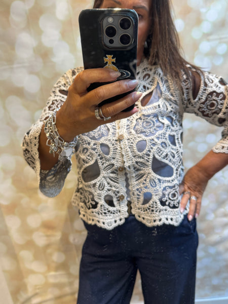 Crochet / Sheer Cardigan