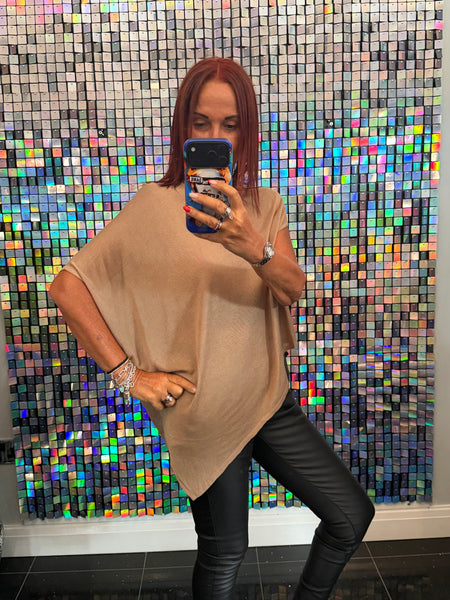 Fine knit Asymetric top