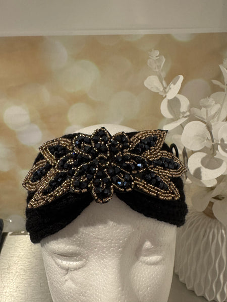 Chunky Knit Wooly headband with embellishment
