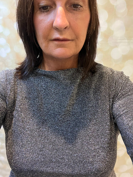 Glitter Wrap  Front Sparkle Dress