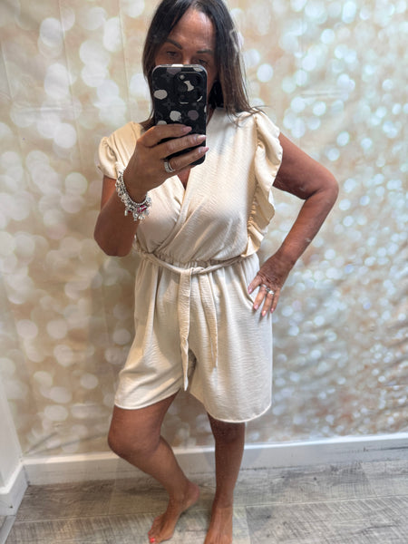 Crinkle Wrap Front Playsuit
