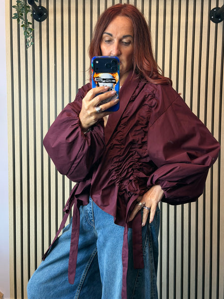 Rouched front jacket