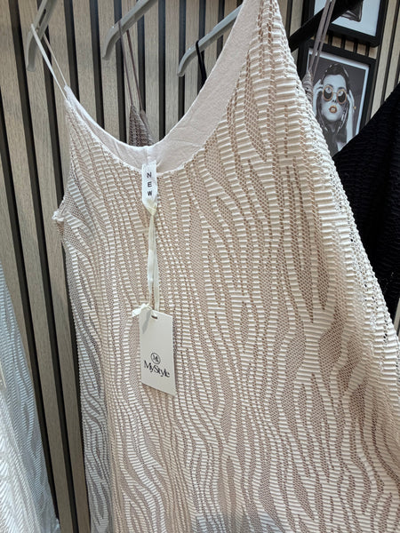 Zebra Mesh Frill Hem Dress