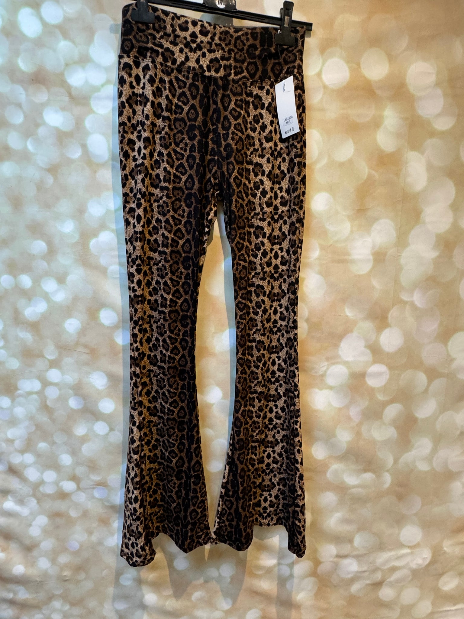 Leopard Soft Touch flared trousers
