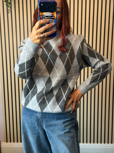 Argyle  soft knit jumper