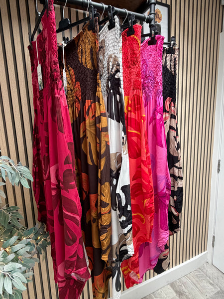 Leaf Bandeau Top Hareem Jumpsuit