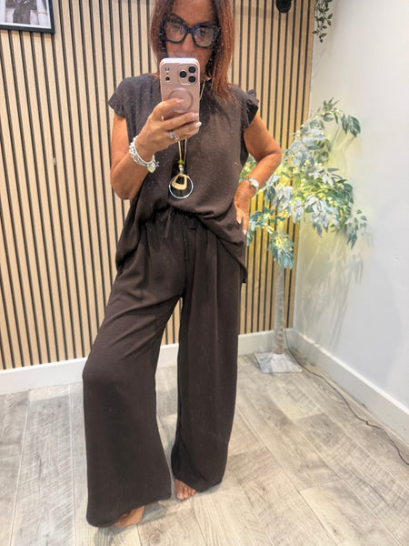 Studio 2 Piece Crinkle Palazzo Trouser / Top set