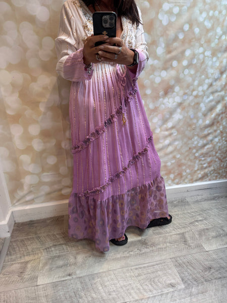 Embellished Ombre Maxi Dress