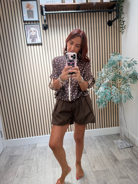 Silky Bomber Jacket with short sleeves