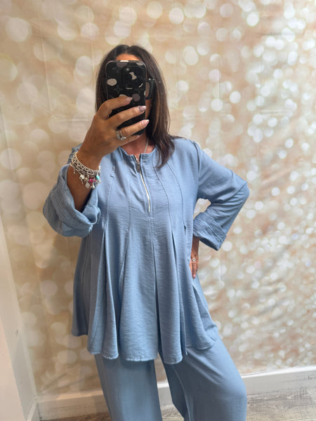 2 Piece Trousers/ Pleated Tunic Set