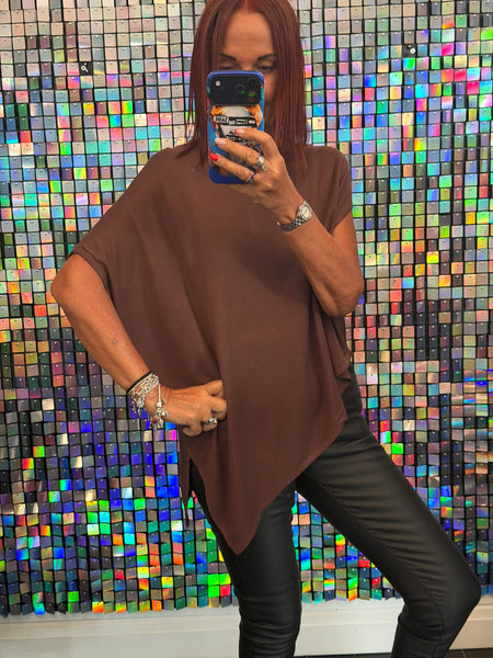 Fine knit Asymetric top
