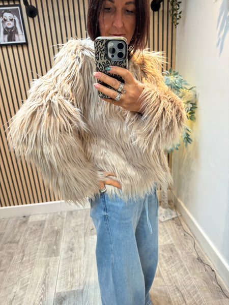 Fur Cropped Jacket