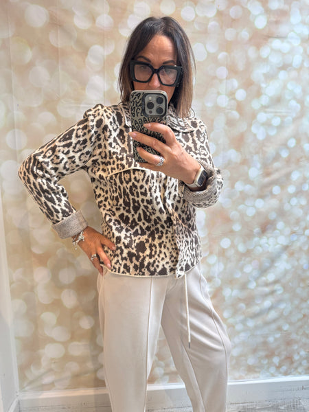 Knitted Leopard Jacket