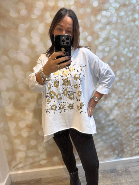 Leopard Splash Hooded Sweatshirt