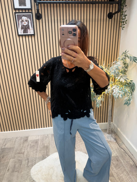 Crochet Bell Sleeve Top