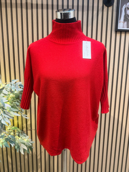 Soft knit Ribbed Neck Jumper