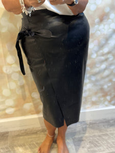 Pleather Pencil  Skirt