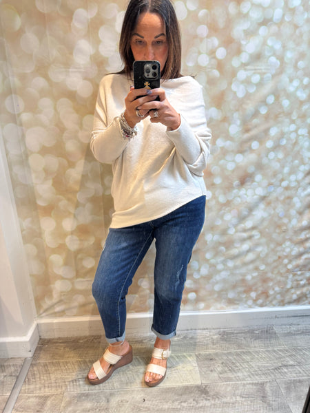 Soft knit Off the Shoulder Jumper