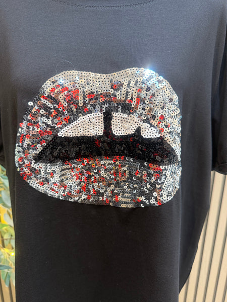 Sequin Lips  T shirt