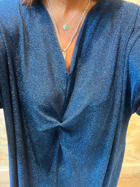 Curve Glitter Gathered Front Sparkle Dress