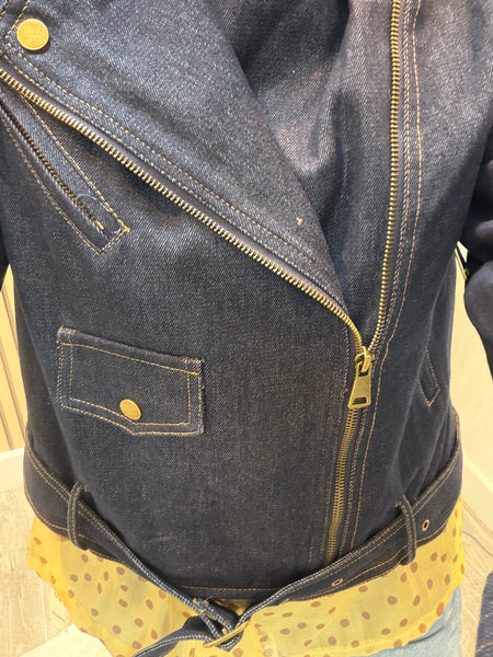 Studio Dark Denim Biker Jacket