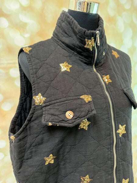 Sequin Star  Quilted Gilet