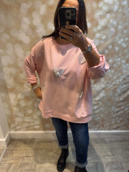 Embellished Heart Sweatshirt