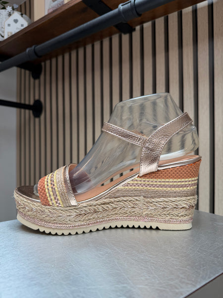 Wedge Metallic Sandal