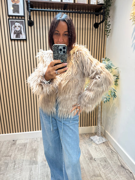 Fur Cropped Jacket