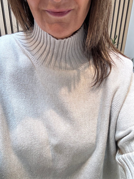 Soft knit Ribbed Neck Jumper