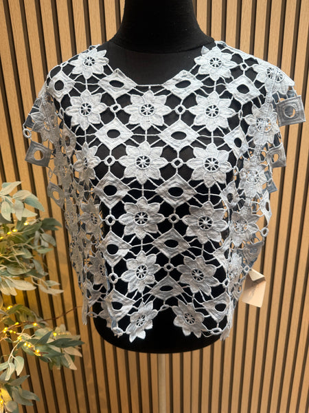 Floral Cut Out Boxy Top