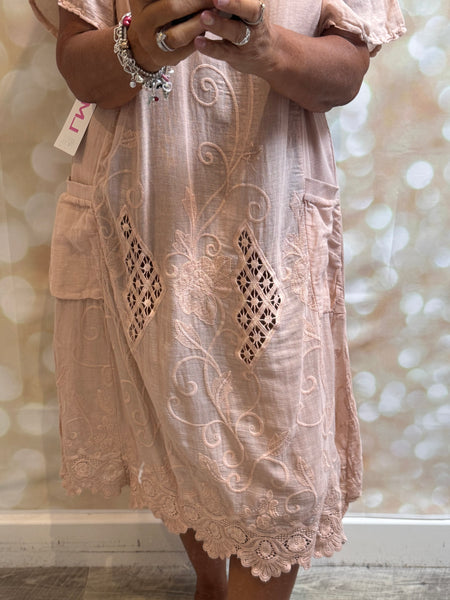 Embroidered Cotton Dress