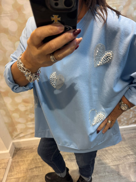 Embellished Heart Sweatshirt