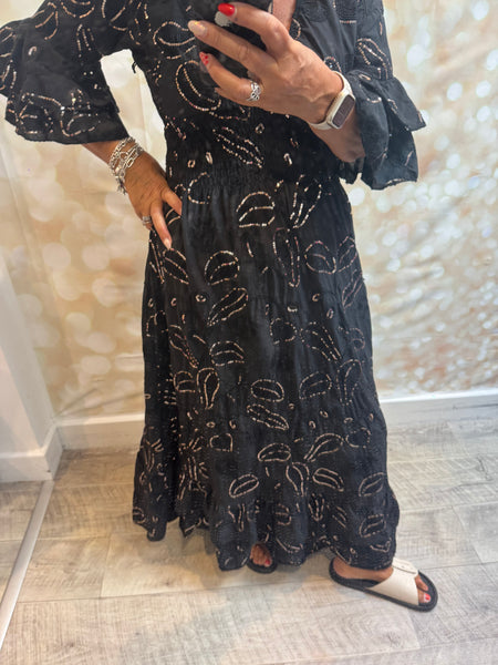 Studio Sequin Embellished  Maxi Dress