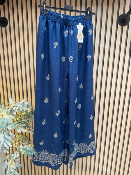 Denim look Palazzo  trousers