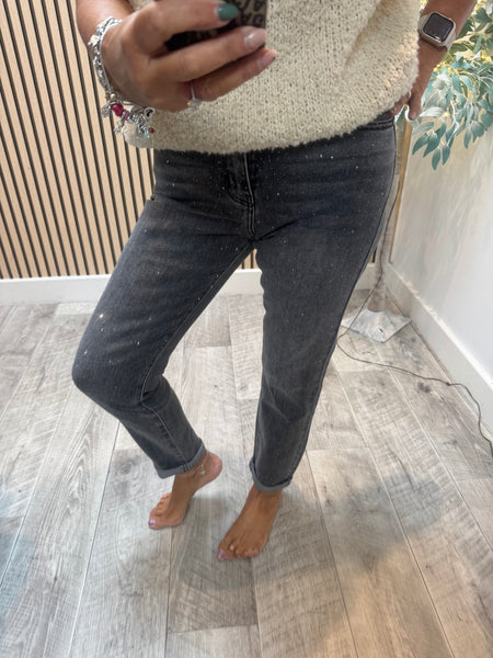 Diamante G Smack Mom Fit Jeans