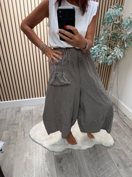 Gingham Culotte Trousers
